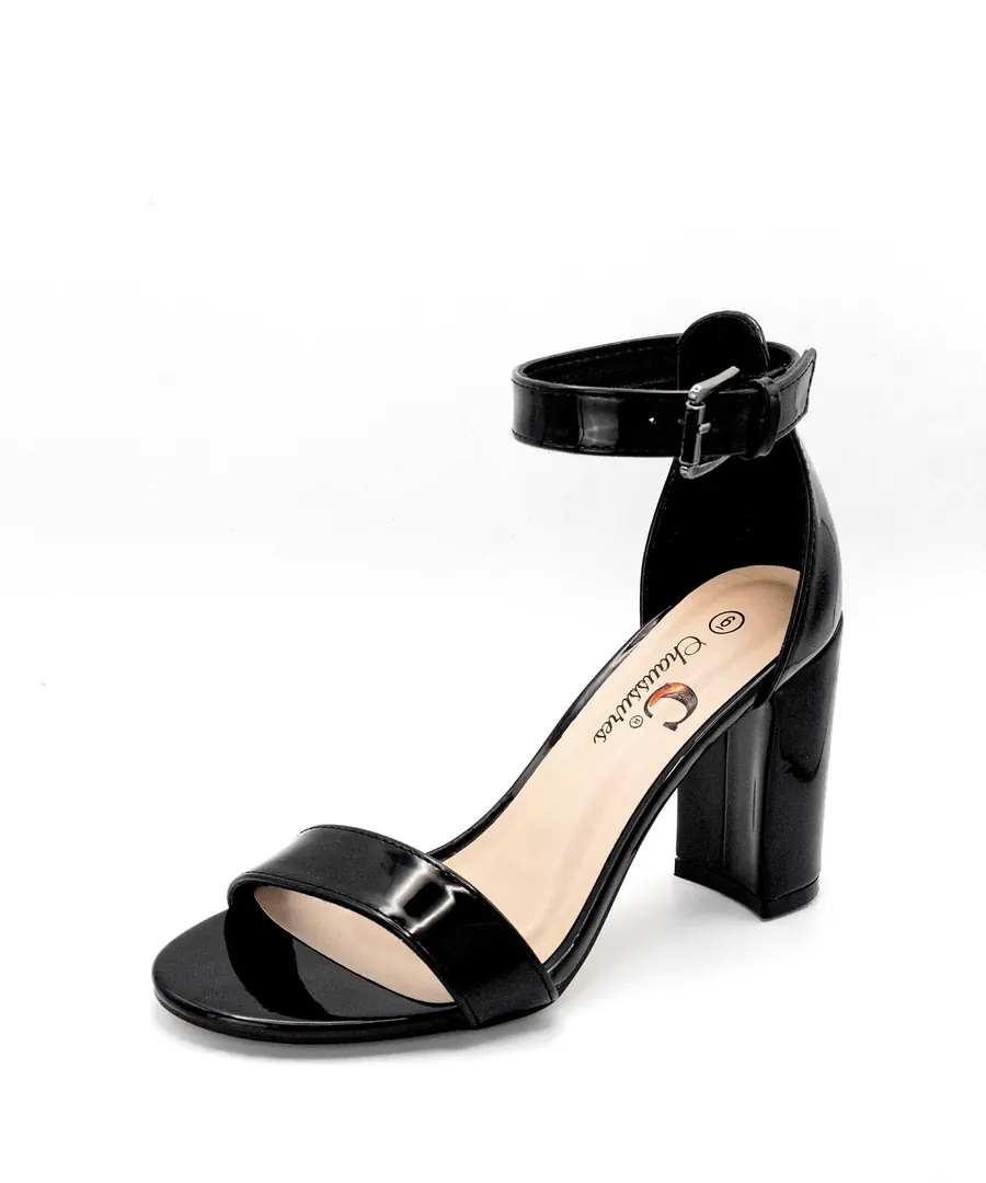 Charlita block heel sandal in Black